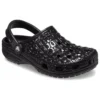 Classic Metallic Crocskin Clogs «Preto»