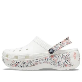 Classic Platform Americana Paisley Clogs «Branco»