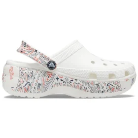 Classic Platform Americana Paisley Clogs «Branco»