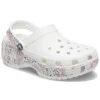 Classic Platform Americana Paisley Clogs «Branco»