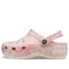 Classic Platform Clog com padrão de pele de cobra «Pink»