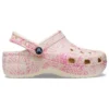Classic Platform Clog com padrão de pele de cobra «Pink»