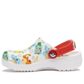 Classic Pokémon Clogs «Branco Vermelho»