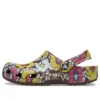 Classic Retro Floral Clogs «Amarelo-Rosa»