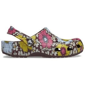 Classic Retro Floral Clogs «Amarelo-Rosa»
