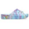 Classic Slide de plataforma com estampado de palmeiras «Blue Multi-Color»