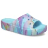 Classic Slide de plataforma com estampado de palmeiras «Blue Multi-Color»