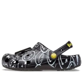Classic Smiley World Clogs «Black White»