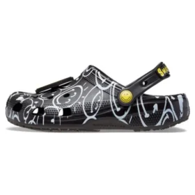 Classic Smiley World Clogs «Black White»