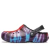 Classic Tie-Dye Stay Warm Cozy Crocs Pantufas Desportivas Unissexo Roxo Vermelho
