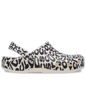Classic Warped Logo Clogs «Branco Preto»