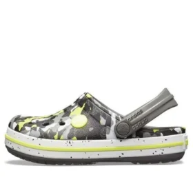 Clogs com estampa camuflada Crocband «Cinza Preto Amarelo»