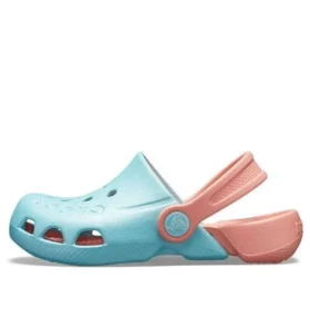 Clogs com tira traseira e biqueira redonda «Blue Pink»