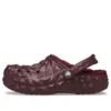 Clogs geométricos forrados «Dark Cherry»