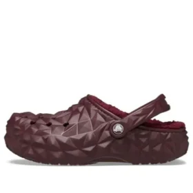 Clogs geométricos forrados «Dark Cherry»