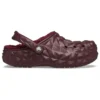 Clogs geométricos forrados «Dark Cherry»