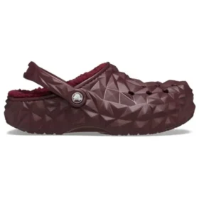 Clogs geométricos forrados «Dark Cherry»