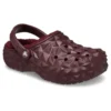 Clogs geométricos forrados «Dark Cherry»