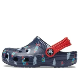 Clogs icônicos leves com tiras no tornozelo «Azul Vermelho»