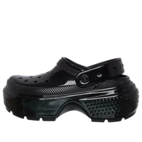 Clogs Stomp de alto brilho «Preto»