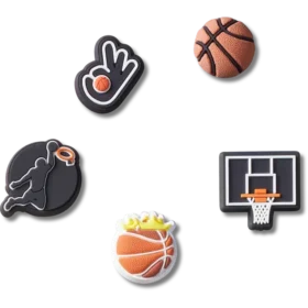 Conjunto de 5 berloques Jibbitz «Basketball Team»
