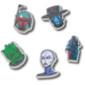 Conjunto de 5 berloques Jibbitz™ com personagens de Star Wars