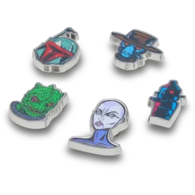 Conjunto de 5 berloques Jibbitz™ com personagens de Star Wars