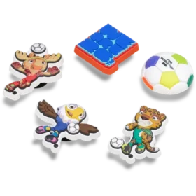 Conjunto de 5 Berloques Jibbitz da Copa do Mundo da FIFA 2026