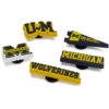 Conjunto de 5 berloques Jibbitz da Universidade de Michigan Conjunto de 5 berloques Jibbitz da Universidade de Michigan