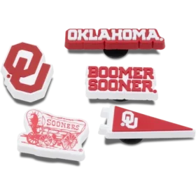 Conjunto de 5 berloques Jibbitz da Universidade de Oklahoma