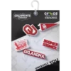 Conjunto de 5 berloques Jibbitz da Universidade de Oklahoma Conjunto de 5 berloques Jibbitz da Universidade de Oklahoma