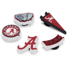 Conjunto de 5 berloques Jibbitz da Universidade do Alabama