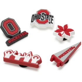 Conjunto de 5 berloques Jibbitz da Universidade Estadual de Ohio