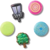 Conjunto de 5 Berloques Jibbitz Disc Golf Conjunto de 5 Berloques Jibbitz Disc Golf