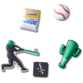 Conjunto de 5 berloques Jibbitz «Equipa de Basebol»