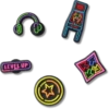 Conjunto de 5 Berloques Jibbitz «Level up Gamer» Conjunto de 5 Berloques Jibbitz «Level up Gamer»