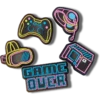 Conjunto de 5 berloques Jibbitz «Neon Gamer» que acendem Conjunto de 5 berloques Jibbitz «Neon Gamer» que acendem