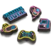 Conjunto de 5 berloques Jibbitz «Neon Gamer» que acendem Conjunto de 5 berloques Jibbitz «Neon Gamer» que acendem