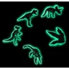 Conjunto de 5 berloques Jibbitz para sapatos «Dino» que brilham no escuro Conjunto de 5 berloques Jibbitz para sapatos «Dino» que brilham no escuro