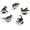 Conjunto de 5 berloques Jibbitz para sapatos «Dino» que brilham no escuro Conjunto de 5 berloques Jibbitz para sapatos «Dino» que brilham no escuro