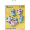 Conjunto de 5 berloques Jibbitz™ para sapatos Disney Stitch & Angel Conjunto de 5 berloques Jibbitz™ para sapatos Disney Stitch & Angel