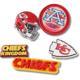 Conjunto de 5 berloques Jibbitz™ para sapatos dos Kansas City Chiefs da NFL