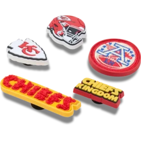 Conjunto de 5 berloques Jibbitz™ para sapatos dos Kansas City Chiefs da NFL