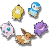 Conjunto de 5 Berloques Jibbitz™ Pokémon Assortidos Conjunto de 5 Berloques Jibbitz™ Pokémon Assortidos