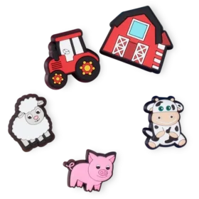 Conjunto de 5 berloques para sapatos Jibbitz™ «Animais da Quinta Fofinhos»