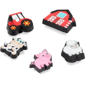 Conjunto de 5 berloques para sapatos Jibbitz™ «Animais da Quinta Fofinhos»