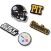 Conjunto de 5 berloques para sapatos Jibbitz™ da NFL Pittsburgh Steelers Conjunto de 5 berloques para sapatos Jibbitz™ da NFL Pittsburgh Steelers