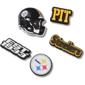 Conjunto de 5 berloques para sapatos Jibbitz™ da NFL Pittsburgh Steelers