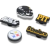 Conjunto de 5 berloques para sapatos Jibbitz™ da NFL Pittsburgh Steelers Conjunto de 5 berloques para sapatos Jibbitz™ da NFL Pittsburgh Steelers