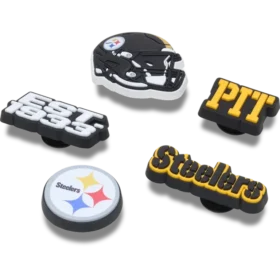 Conjunto de 5 berloques para sapatos Jibbitz™ da NFL Pittsburgh Steelers